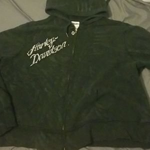 Harley Davidson distressed hoodie
